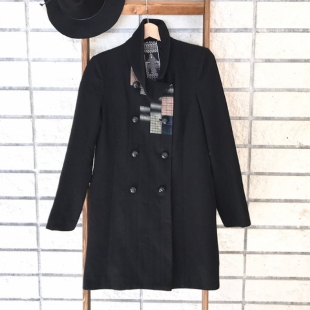 ISO!!! Black L.A.M.B Gwen stefani plaid patch coat